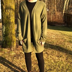 Olive Green Cardigan